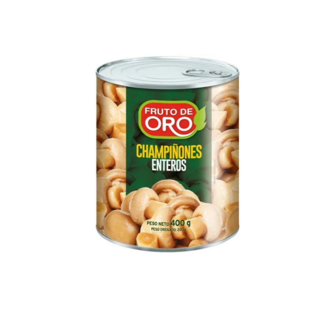 FRUTO DE ORO CHAMPIÑONES EN LATA X 400 GRS.