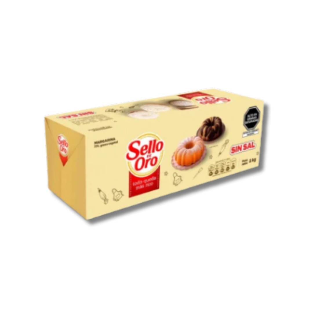MARGARINA SIN SAL "SELLO DE ORO" BARRA X 2 KILOS