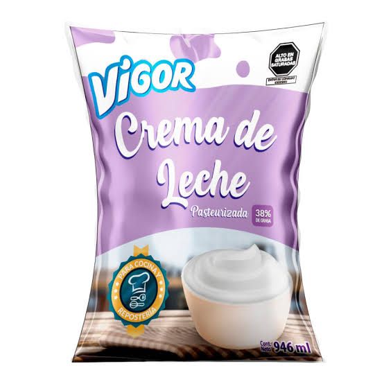 CREMA DE LECHE "VIGOR" BOLSA X 946 ML