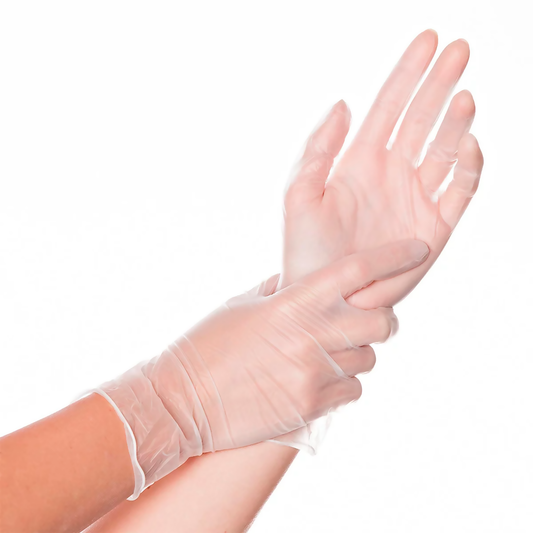 GUANTES DE VINILO CAJA X 100 UND TALLA M