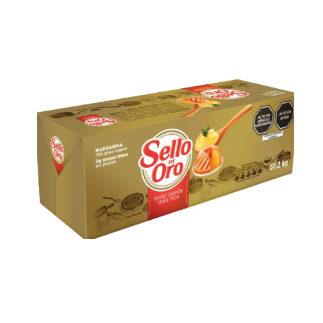 MARGARINA CON SAL SELLO DE ORO BARRA X 2 KILOS