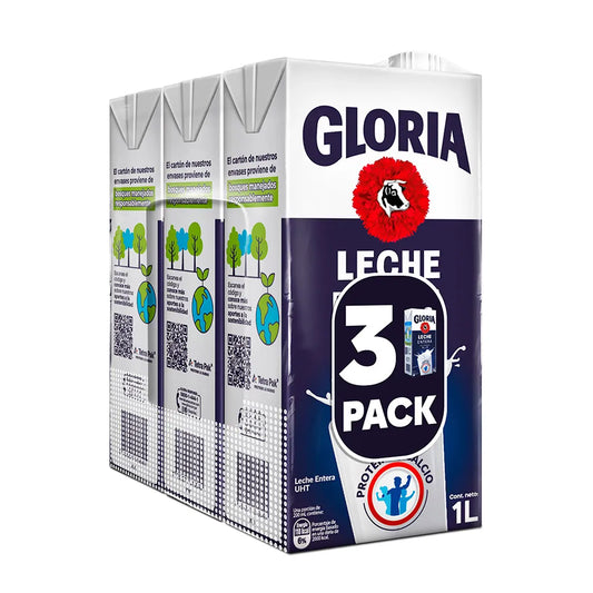 TRIPACK LECHE ENTERA GLORIA