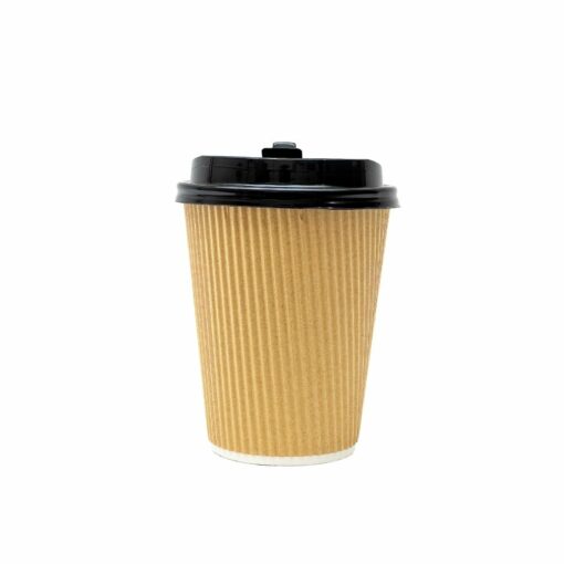 VASO 8 OZ. CARTON CORRUGADO CON TAPA x25 UND